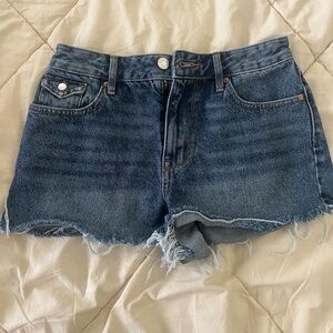 PacSun Blue Jean Shorts with Frayed Hem